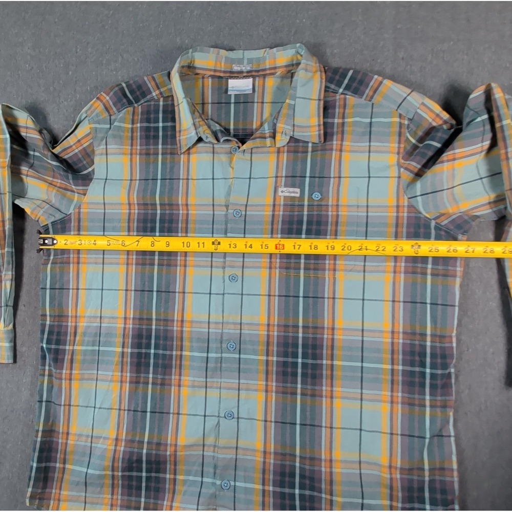 COLUMBIA Men's 2XL Long Sleeve Multicolor Rustic Madras Plaid Button Shirt EUC - Picture 5 of 9